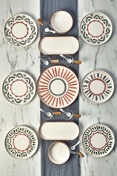 Kitchen Life 23 Pieces 6-Person Softline Stackable New Year's Breakfast Set - Breakfast with Sauce Bowl and Spoon