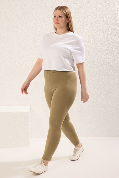 Trendyol Curve Khaki magas derekú kötött leggings TBBSS22TA0022