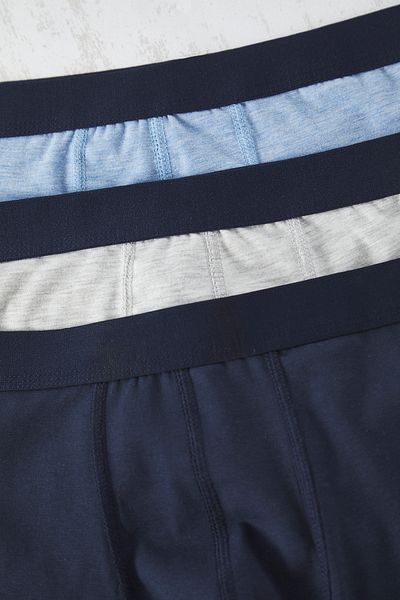 Trendyol Collection 3er-Pack flexible Boxershorts aus Baumwolle in Blau und Marineblau – TMNAW20BX0063