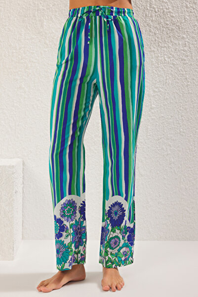 Trendyol Collection Cotton and Viscous Blend - 50% Woven, Multicolor Printed