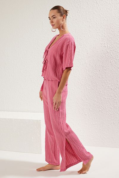 Trendyol Collection Pink*St Plain Woven 50% Cotton, 50% Polyester