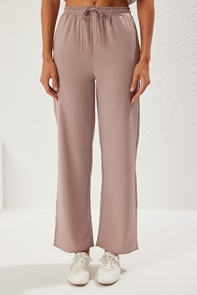 Trendyol Collection Mink Straight/Straight Cut Pants Twoss25Pl00048