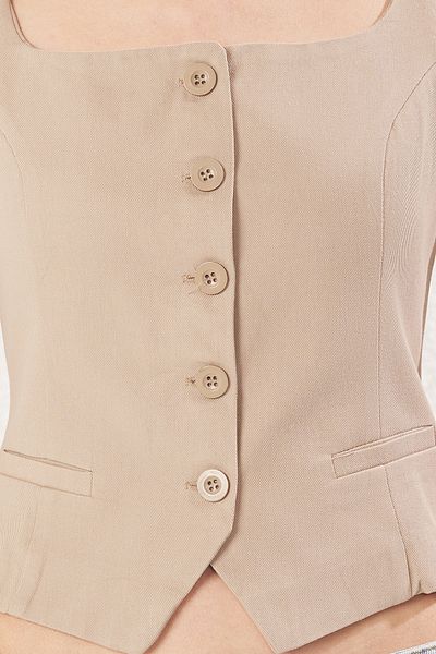 Trendyol Collection Mink Slim Fit Woven Vest - Twoss25Ye00076