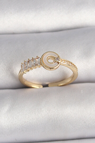 Skygo Brass Gold Color Zircon Stone Adjustable Women's Ring - Tj-Byk3561