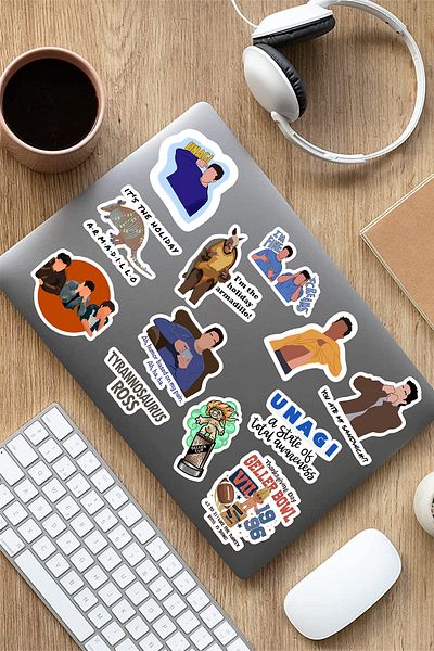 AR Sticker Set de autocolante pentru laptop, notebook, tabletă, model Friends 17