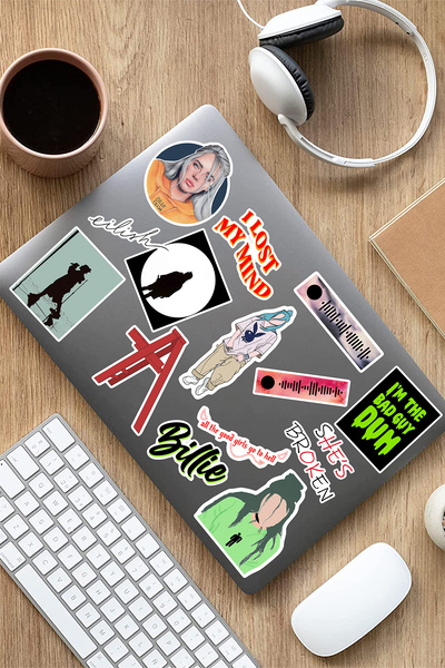 AR Sticker مجموعة ملصقات الكمبيوتر المحمول Billie Eilish 3