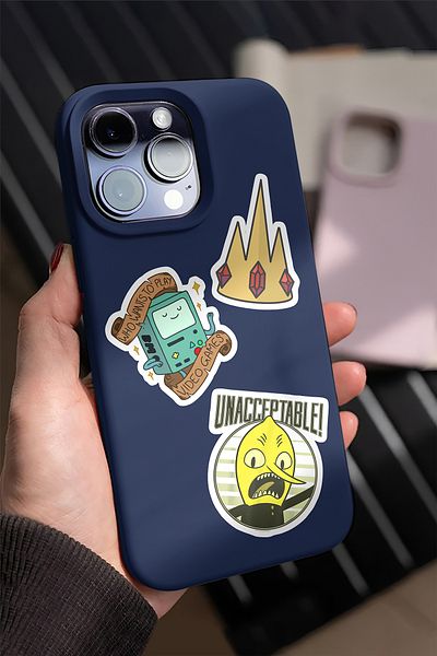 AR Sticker مجموعة ملصقات للكمبيوتر المحمول والكمبيوتر المحمول مكونة من 4 قطع من Adventure Time