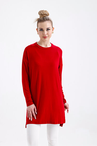 mermaya Premium Quality, Dark Red, Combed Cotton Tunic.