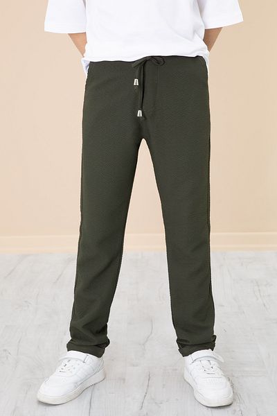 Cansın Mini Khaki Double Leg Boy's Jogger Fabric Trousers 20054