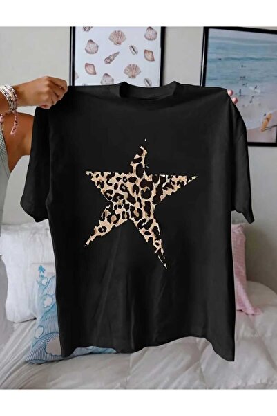WOODROFFE Μπλούζα Boyfriend με σχέδιο λεοπάρ με τύπωμα oversized σχέδιο 5
