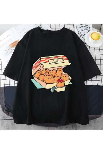WOODROFFE Slatki nuggeti Štampano Oversize kroj Ležerni dečko T-shirt