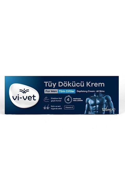 Vi-vet For Men Hair Removal Cream Male 125 ml for All Skin