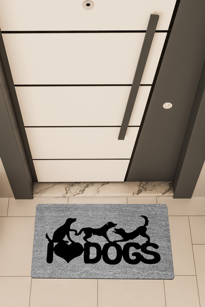 Dormot Home Υψηλής ποιότητας ψηφιακή εκτύπωση σε γκρι χρώμα, με θέμα "I Love ...