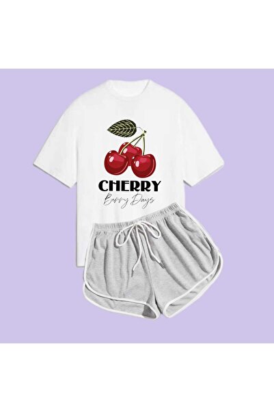 Elvino Fruits Themed Printed Double Pinterest Shorts Tshirt Set