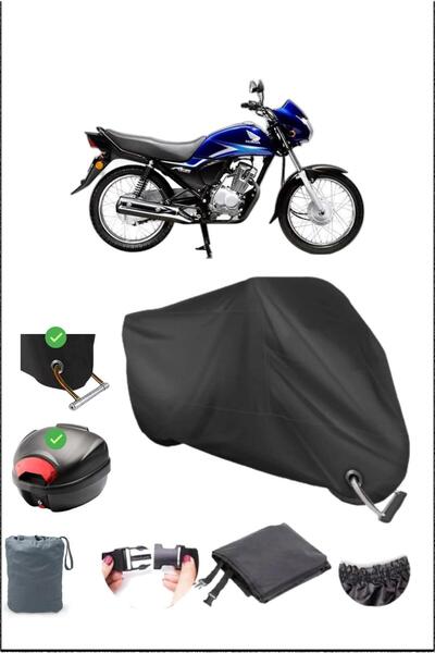Breen Black Honda Cb 125 Ace Rear Bag Compatible Waterproof Motorcycle Cover