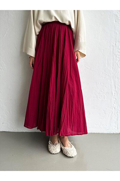 MELEK ARAZ Cherry Voile Crush Skirt