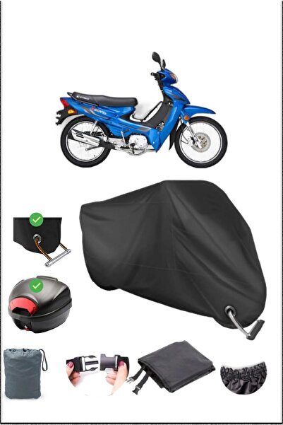 Breen أسود KYMCO ACTIVE 110 قفل خلفي متوافق مع القماش المشمع المقاوم للماء (د...