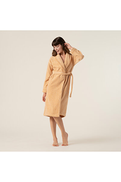 Zsa Zsa Zsu Solıd Iplik Boyalı Çizgili Pamuk %100 Pamuk Bornoz Xlarge Beden N...