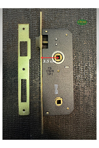 ÇİTAŞ KALE SARI AYNA 169R WC 35 MM KAPI KİLİDİ BİLYELİ SİYAH KASA