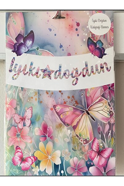 ALYA PARTİ Kelebek Doğum Günü Iyiki Doğdun Banner