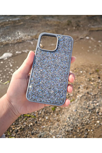 DGN İphone 13 Ve 14 Uyumlu Parlak Pırlanta Taşlı Elmas Pullu Işıltılı Parıltı...