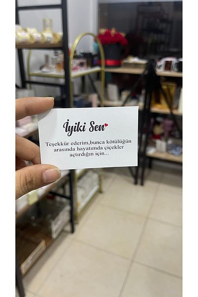 ARLetikettasarım Felicitare scrisă Iyiki Sen 5x8 cm 50 buc