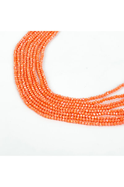 yfhobi 1 Dizi (130-135 Adet) - 3 mm Yassı Kristal Cam Boncuk Dizisi Mat Janja...