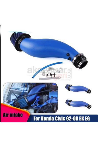 carlone Honda Civic 1992-2000 Simota Big Tube Spor Hava Filtresi Mavi Renk