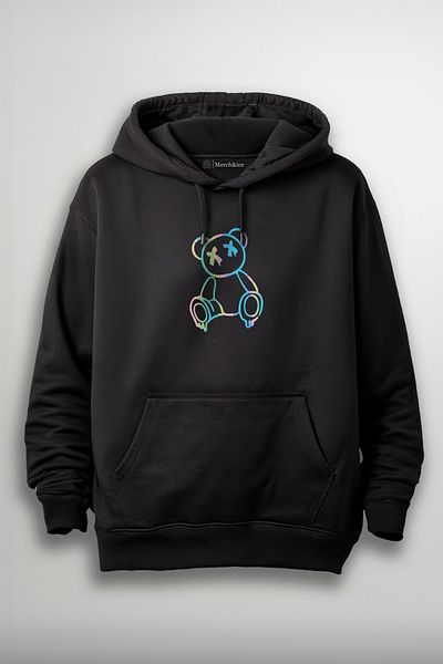 Merch&ice Hanorac unisex cu imprimeu urs colorat