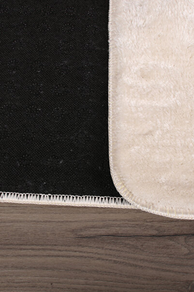 Dokumacıoğlu Relax Cream Μεγάλο Μέγεθος (80x150 + 50x80 cm) Σετ 2 Χαλιών Μπάνιου Χαλιών Μπάνιου με Αντιολισθητική Βάση