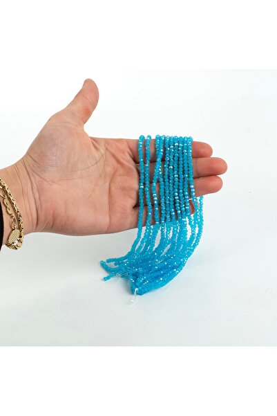 yfhobi 1 Dizi (130-135 Adet) - 3 mm Yassı Kristal Cam Boncuk Dizisi Mat Janja...