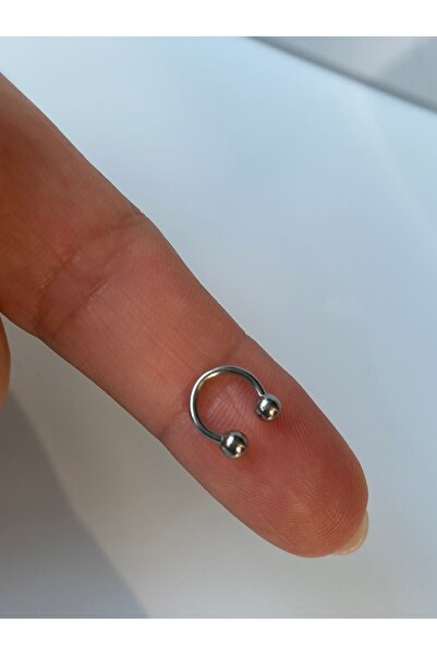 kurukafagift Smiley Yarım Halka Çelik  Tragus, Helix, Rook, Kıkırdak, Nipple Piercing