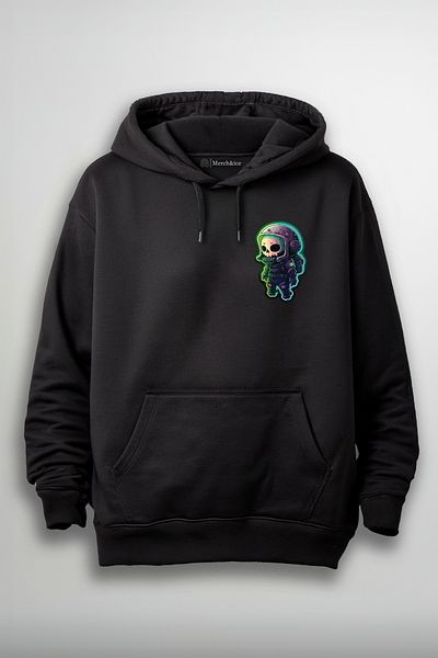 Merch&ice Hanorac unisex cu craniu de astronaut imprimat