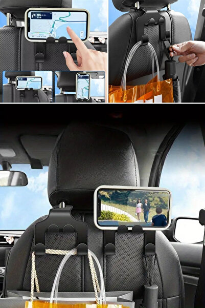 zeixpow Oto Koltuk Arkası Düzenleyici Organizer Askılıklı Telefon, Tablet Tutucu