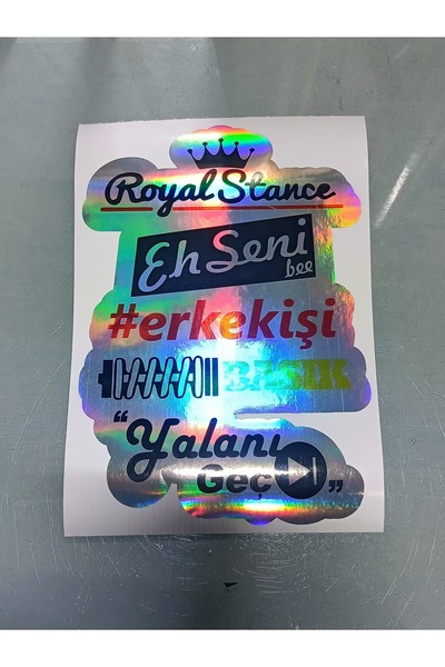3M 32X22 cm Luxury Hologram - Car Rear Window Inscriptions Sticker Set