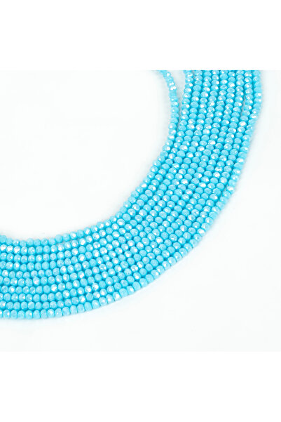 yfhobi 1 Dizi (130-135 Adet) - 3 mm Yassı Kristal Cam Boncuk Dizisi Mat Janja...