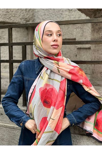 Modakaşmir Şal din bambus cu model de dihori