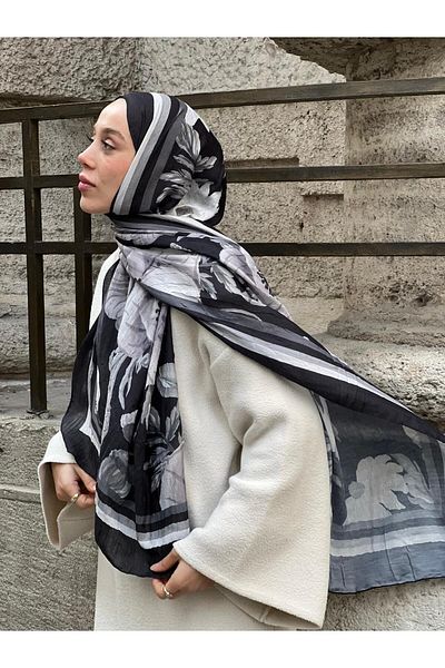 Modakaşmir Şal din bambus cu model Margarita