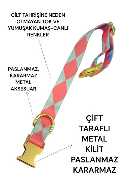 CARAMELOS İsimli Köpek Tasması, Köpek Künyesi, Isimlik, Küçük Irk Ve Orta Irk, Kişiye Özel Metal Kilit, 2 Cm