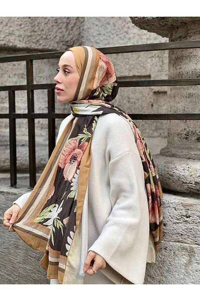 Modakaşmir Margarite Pattern Bamboo Shawl