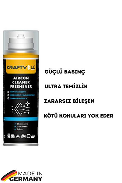 Kraftvoll Klima Kalorifer Temizleyici Koku Giderici Klima Bombası Fresh Çiçek Kokulu Dezenfekte 200ML