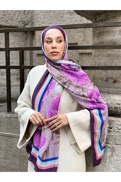 Modakaşmir Şal din bambus cu model Margarita