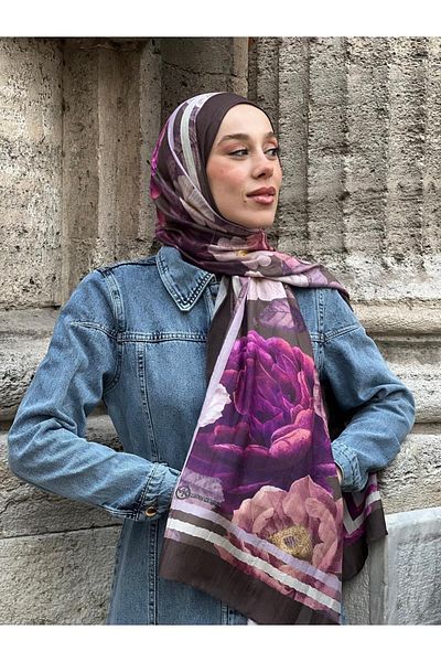 Modakaşmir روز نمط الخيزران شال