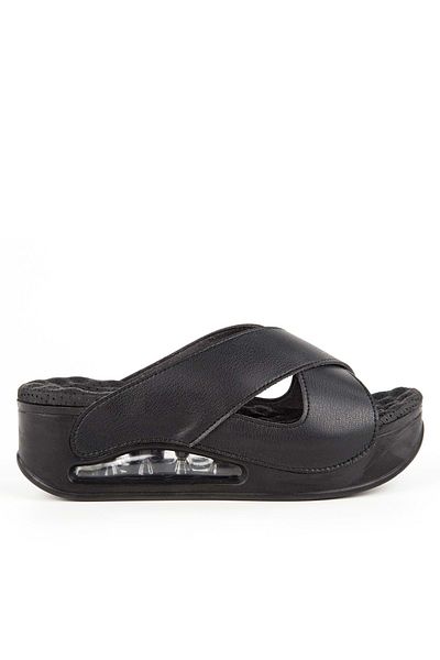 Muya Air Max Sole Penelope Anatomical Women's Slippers - Black