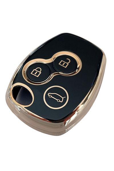Kasey Black Controller Keychain Compatible with Renault Clio 3 Dacia Logan Duster Sandero - 3 Keys