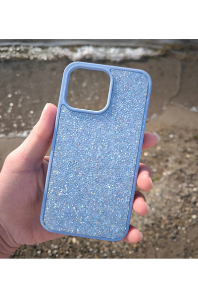 DGN İphone 15 Pro Max Uyumlu Parlak Pırlanta Taşlı Elmas Pullu Işıltılı Parıl...