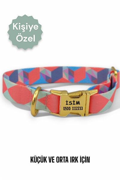 CARAMELOS İsimli Köpek Tasması, Köpek Künyesi, Isimlik, Küçük Irk Ve Orta Irk, Kişiye Özel Metal Kilit, 2 Cm