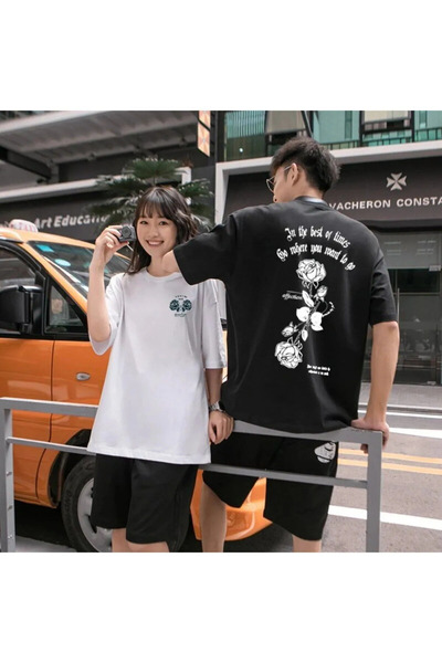 FECCY Βαμβακερά 2 τεμάχια Tir Harajuku Style Συνδυασμοί για ζευγάρια Ρούχα γι...