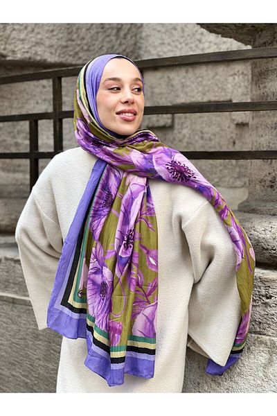 Modakaşmir Şal din bambus cu model Margarita