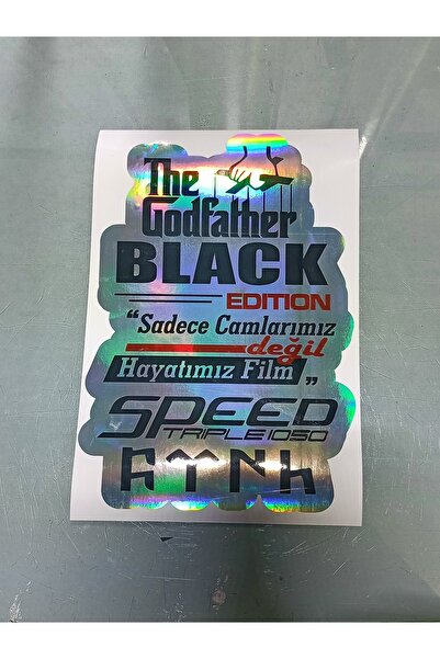 3M 32X22 cm Luxury Hologram - Car Rear Window Inscriptions Sticker Set
